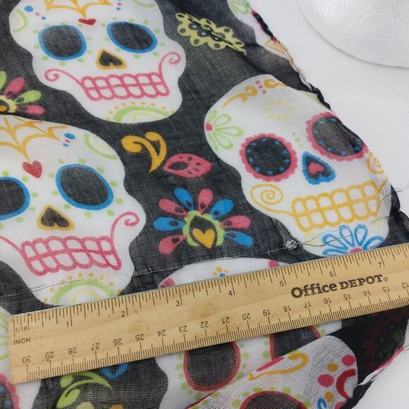 Day of the Dead Sugar Skull Head Band Dia De Los Muertos Scarf Cosplay - Picture 4 of 8